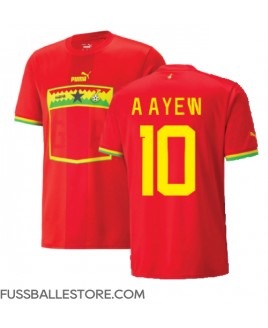 Günstige Ghana Andre Ayew #10 Auswärtstrikot WM 2022 Kurzarm